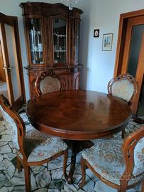 SOGGIORNO IN RADICA CON CASSETTIERA IN LEGNO