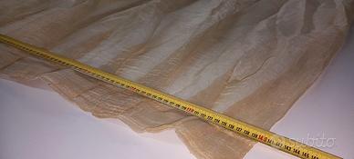 coppia di tende in tulle oro brillante 