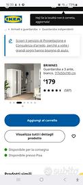 Armadio guardaroba Brimnes Ikea