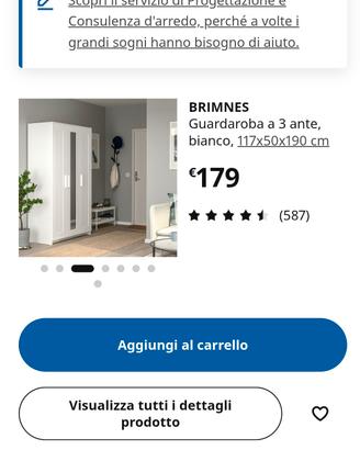 Armadio guardaroba Brimnes Ikea