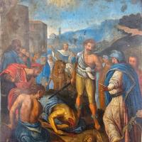 San Paolo decollato XVII secolo olio su rame
