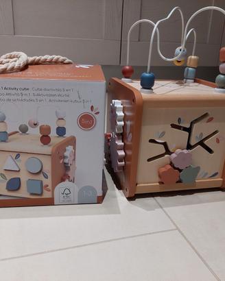 Cubo Centro Attività Legno Speedy Monkey 5 in 1