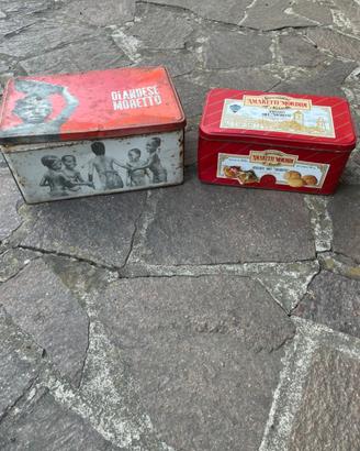 Scatole in latta vintage anni 50