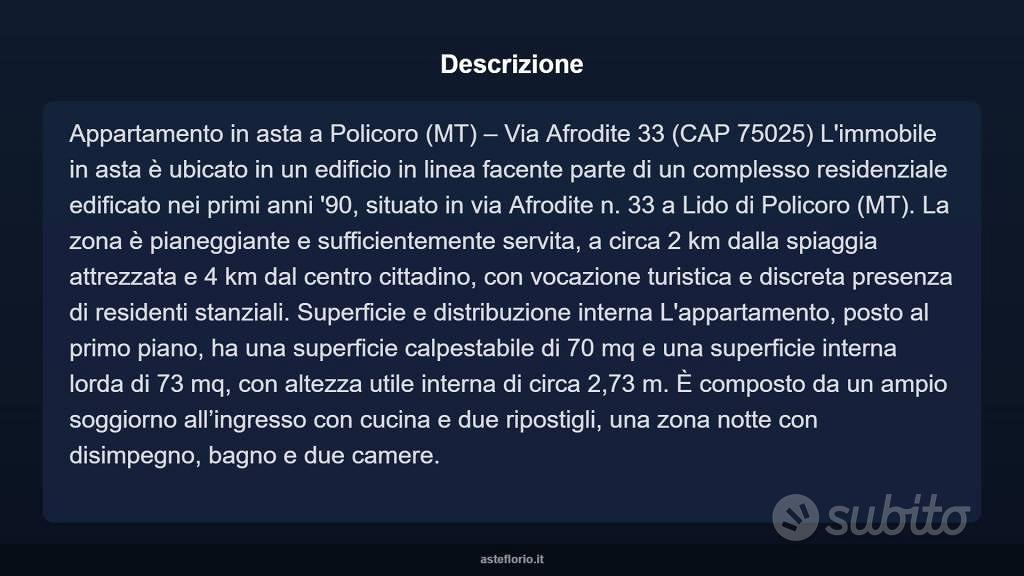 Appartamento – Policoro, VILLAGGIO IL DELFINO, Matera - Vista 5