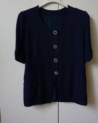 Tailleur sartoriale estivo blu notte Made in Italy