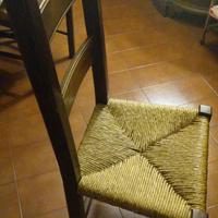 4 sedie in legno con seduta di paglia 50€