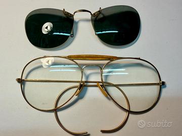 Occhiali vintage, placcati oro anni 60