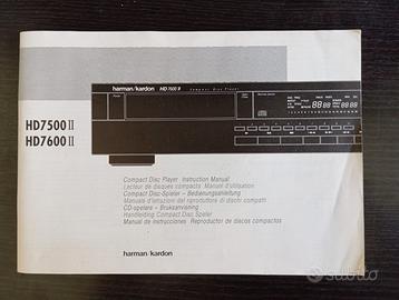 HARMAN KARDON CD -PLAYER HD 7500 II -  MANUALE