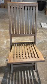 Sedia da  giardino in teak