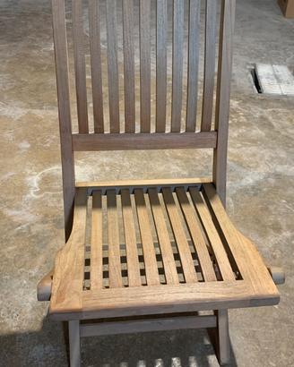 Sedia da  giardino in teak