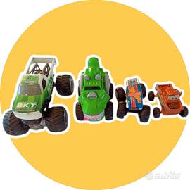 Set di 4 macchinine monster truc con ruote giganti
