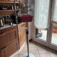 Supporto per gabbietta uccelli