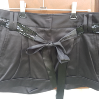 Shorts pantaloncini invernali in raso con cintura