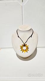 Collana Pendente Sole/Stella in Vetrofusione 