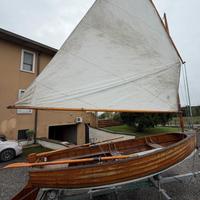 Dinghy in legno 4 m con carrello stradale Cresci +