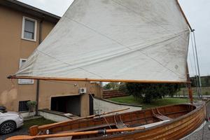 Dinghy in legno 4 m con carrello stradale Cresci +