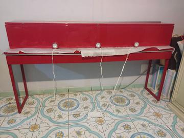 Scrivania Desk Ikea rossa lucida