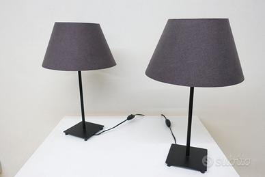 Coppia lampade da tavolo moderne con paralume