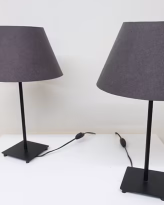 Coppia lampade da tavolo moderne con paralume