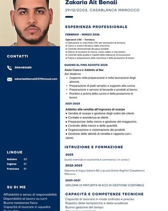 lavoro disponibile da subito