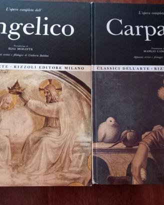 2 libri classici dell'arte Angelico e Carpaccio