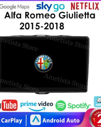 Autoradio Android 14 8+256 GB per Giulietta 15-18