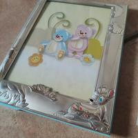 Porta foto argento bambi battesimo