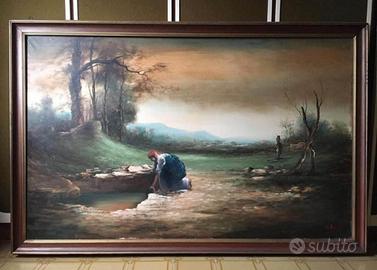 Quadro ad olio su tela di grandi dimensioni