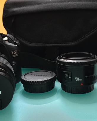 Canon 2000d+18-55 + 24mm Canon + 50mm yongnuo