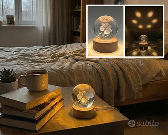 Sfera di cristallo Quadrifoglio 3D