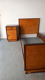 Due letti singoli e comodini Art Decò