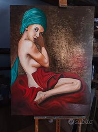 quadro olio su compensato 