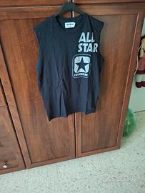 maglia nera smanicata Converse 