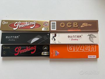 Lotto 6 cartine lunghe assortite – Smoking, Gizeh,