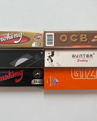 Lotto 6 cartine lunghe assortite – Smoking, Gizeh,