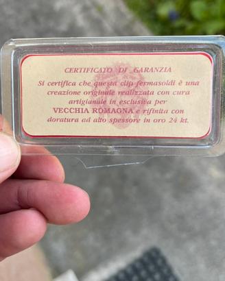 Edizione limitata ferma soldi in oro