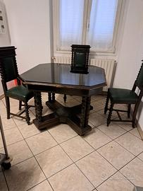 Tavolo antico + 6 sedie