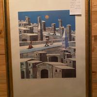 Serigrafia quadro pittore- sculture Tedeschi