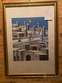 Serigrafia quadro pittore- sculture Tedeschi