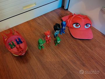 PJ Masks Super Pigiamini veicolo con 5 personaggi 