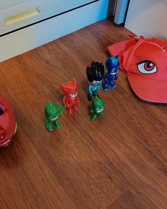 PJ Masks Super Pigiamini veicolo con 5 personaggi 