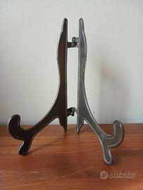 Cavalletto espositore vintage in metallo brunito