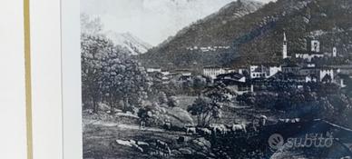 antica stampa di Canzo  Asso  lc rarissima 