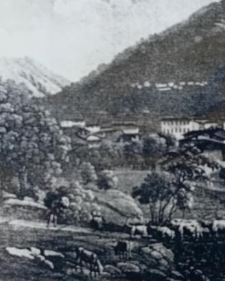 antica stampa di Canzo  Asso  lc rarissima 