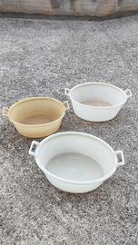 Bacinelle ovali in plastica rigida
