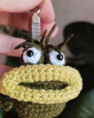 Portachiavi artigianale a forma di volto