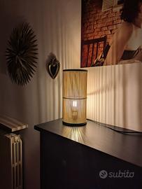 lampada da tavolo abatjour in stile Japandi 