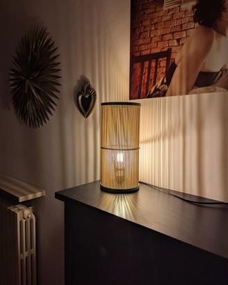 lampada da tavolo abatjour in stile Japandi 
