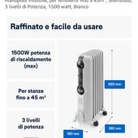 Radiatore nuovo ad olio elettrico 7 elementi