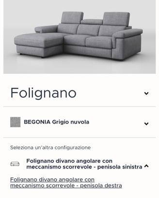 Divano angolare con meccanismo scorrevole